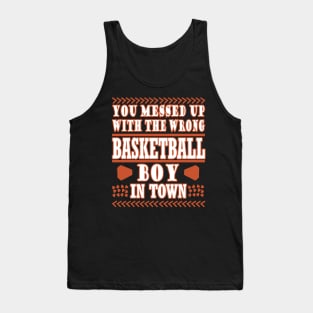 Basketball Boys Basket Basket Team Men Tank Top